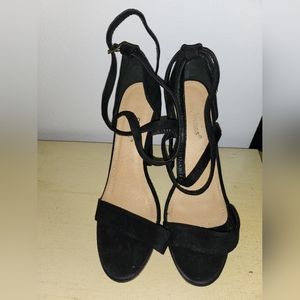 Black Open Toe Heels